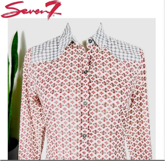 Seven XL women’s Cotton long sleeve Blouse western Boho - Picture 2 of 9
